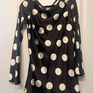 Free People Black and White Polka Dot Dress